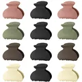 Produktbild: Lolalet 12 Stück Kleine Haarklammern Haarspange 4cm Mini Haarkrallen Spinnen Hair Clips für Frauen Mädchen Kinder Dicken Dünnen Feinen Frisur Klemmen Stark Stilvolle Acryl Banane Clip -Matt