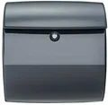 Produktbild: Burg Wächter Piano 886 Granit Kunststoff-Briefkasten, Querformat, Öffnungsstopp, Zeitungsfach, grau (37170)