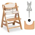 Produktbild: Hauck Hochstuhl Beta+, Buche, Holz, Buche, 48x79x58 cm, Fsc, EN 14988, Fußstütze verstellbar, Sitzfläche höhenverstellbar, Bezug abnehmbar, waschbar, 5-Punkt-Gurt, Schrittgurt, Tablett, Babymöbel, Hochstühle & Zubehör, Hochstühle