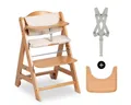 Produktbild: Hauck Tischsitz Beta Plus - Natural, Mitwachsender Holz Kinderhochstuhl mit Essbrett, Sitzauflage & Rollen