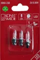 Produktbild: Konstsmide 5060-230 LED Ersatzbirne, 3er-Blister, kalt weiß, 3V, 0.06W, grüne Steckfassung