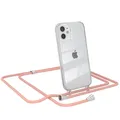 Produktbild: EAZY CASE für Apple iPhone 12 Mini Hülle mit Band Handykette Silikon Cover Rosa
