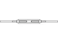 Produktbild: Spannschlösser , offene Form,mit 2 Anschweißenden DIN 1480 A 2 SP AE M 12 A 2 VE