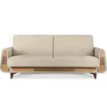 Produktbild: Konsimo® 3-Sitzer-Schlafsofa, Creme, Holz, Holzwerkstoff, Textil, Rechteckig, 230x98x98 cm, FSC 100%, Hergestellt in Europa, Wohnzimmer, Sofas & Couches, Schlafsofas