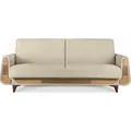 Produktbild: Gustavo Sofa 3-sitzer Mit Schlaffunktion, Creme - Konsimo