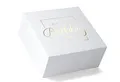 Produktbild: ideas in boxes Premium Geschenkbox Geburtstag, Geschenkkarton, Magnetbox, Magnetfaltbox, Geschenkverpackung für Geburtstag mit Schriftzug, 22x22x10cm, Weiß mit Gold