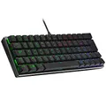 Produktbild: Cooler Master SK620 Kabelgebundene Gaming-Tastatur – Kompaktes 60%-Layout, Flache mechanische Schalter, RGB-Beleuchtung pro Taste, On-The-Fly-Steuerung, macOS/Windows-kompatibel–Französische Tastatur