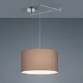Produktbild: Zylinderförmige Helestra CERTO Pendelleuchte in mokka/chrom dreh- und schwenkbar