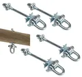 Produktbild: Premium Schaukelhaken Safety XXL Type D+ M12 für Balken 170-200 mm zum Durchschrauben 4 Stück (Set)