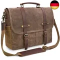Produktbild: NEWHEY Herren Umhängetaschen Aktentasche Laptoptasche Wasserdichte Canvas Groß A