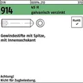 Produktbild: Gewindestift DIN 914 Spitze/Innen-6kt M4x10 45 H galv.verz. 1000St.
