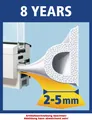 Produktbild: tesa Moll CLASSIC P-Profil Gummidichtung, weiß, 9 mm x 6 m