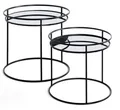 Produktbild: Haku Beistelltisch 2er-Set schwarz Wohnzimmertisch Couchtisch Abstelltisch Tisch