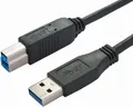 Produktbild: Bachmann 917.1205 USB Kabel 1 m USB 3.2 Gen 1 (3.1 Gen 1) USB A USB B Schwarz (917.1205)