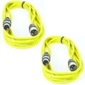 Produktbild: 2x 5 m PACCS Mikrofonkabel Gelb 3 pol XLR Neutrik kompatibel DMX Patch Kabel OFC