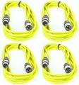 Produktbild: 4x 5 m Mikrofonkabel 3 pol Gelb XLR male auf XLR female DMX Mikrofon Kabel PACCS