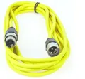 Produktbild: 5 m PACCS Mikrofonkabel Gelb Symmetrisch XLR to XLR, 3 pol polig DMX Kabel OFC
