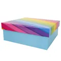 Produktbild: Out of the blue Hellblauer Geschenkkarton mit Regenbogen in verschiedenen Größen Karton Blau, Geschenkkartonagen:16 x 16 cm