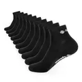 Produktbild: Spitzbub Herren Quarters Sportsocken 10er Pack Sportsocken Quarter Socken Baumwolle Herrensocken (DE/NL/SE/PL, Numerisch, 43, 46, Regular, Regular, Schwarz)