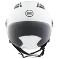 Produktbild: BHR Helm Demi-Jet 834 FLOW - Sommer-Rollerhelm Homologiert ECE 22.06 mit 16 Belüftungslöchern - Vespa-Helm mit Kratzfestem Visier und Mikrometrischer Auslösung - Weiss S