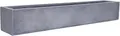 Produktbild: VIVANNO Blumenkasten Balkonkasten Pflanzkasten Fiberglas FLOBO Beton-Optik grau - 15x100x17 cm