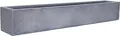 Produktbild: Blumenkasten FLOBO Fiberglas 100x17x15 cm Grau Kasten