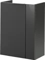 Produktbild: Fackelmann LUNA Waschbeckenunterschrank schmal  Unterschrank für Waschtisch im Gäste-WC (44 cm x 60 cm x 24,3 cm)  Türanschlag links  SBC Badezimmerschrank hängend in Anthrazit/Schwarz