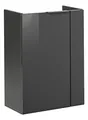 Produktbild: FACKELMANN Luna Waschbeckenunterschrank schmal – Unterschrank für Waschtisch im Gäste-WC (44 cm x 60 cm x 24,3 cm) – Türanschlag Links – SBC Badezimmerschrank hängend in Anthrazit/Schwarz