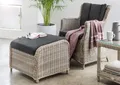Produktbild: Destiny Gartenlounge-Set LUNA CASA, (4-tlg), Polyrattan, Sessel mit Fußhocker, inkl. Auflagen