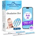 Produktbild: Easy@Home 25 Ovulationstest Kinderwunsch Fruchtbarkeitstest für Frauen Eisprung 25 mIU/ml, Zuverlässige Zyklus- und Fruchtbarkeit Überwachung mit Premom Ovulation APP, 25 LH Test