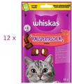 Produktbild: 12 x 60 g Whiskas Knuspertaschen mit Rind (€ 41,18/kg) Katzen-Leckerli