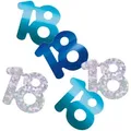 Produktbild: Konfetti blau & silber Zahl 18
