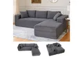 Produktbild: COMHOMA Sofa Big-Sofa, L-förmige Sofa, Couch Ecksofa, Chaiselongue Schlafsofa, mit tiefer Sitzfläche und breiten Armlehnen, Cordstoff