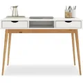 Produktbild: Idimex Schreibtisch, Weiß, Eiche, Holz, Holz, Kiefer, Mode, 110x75x50 cm, Arbeitszimmer, Schreibtische, Bürotische