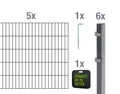 Produktbild: Alberts Doppelstabmattenzaun Grundset, (Set), Höhe: 80-200 cm, Gesamtlänge: 4-30 m, zum Einbetonieren