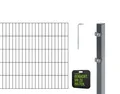 Produktbild: Alberts 691363 Doppelstabmattenzaun Zaun-Komplettset mit Kniekissen | verschiedene Längen und Höhen | anthrazit | Höhe 100 cm | Länge 10 m
