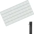 Produktbild: Alberts® 2 m - 50 m Doppelstabmatten-10 m-1000 mm-anthrazit-Komplettset