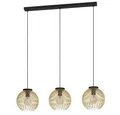 Produktbild: EGLO Hängeleuchte VENEZUELA Pendellampe, Esszimmerlampe, Metall, schwarz, gold, E27, Leuchtmittel wechselbar, ohne Leuchtmittel, Esstischlampe, Pendelleuchte, Drahtschirm, 1flammig, 110x93,5x23,5xcm