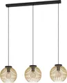 Produktbild: EGLO Hängelampe Venezuela, 3-flammige Pendelleuchte Esstisch, Esszimmerlampe aus Metall in Schwarz und Gold, Draht Hängeleuchte mit E27 Fassung