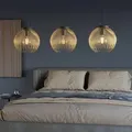 Produktbild: Eglo - 3er Pendelleuchte Venezuela Schwarz-gold 93,5 X 23,5 Cm E27 40 W Pendelleuchte