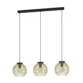 Produktbild: Eglo 3er Pendelleuchte Venezuela schwarz-gold 93,5 x 23,5 cm E27 40 W