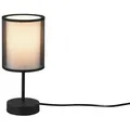 Produktbild: Trio Leuchten Tischleuchte Burton, Grau, Schwarz, Metall, Textil, 28.5 cm, Kippschalter, Lampen & Leuchten, Innenbeleuchtung, Tischlampen, Tischlampen