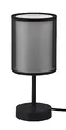Produktbild: Trio Leuchten Tischleuchte Burton 511400132, Metall Schwarz matt, Schirm Stoff weiß, exkl. 1x E14