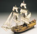Produktbild: Golden Star Brigantine Modellbaukasten 1:150 Historisches Schiffsmodell Anfänger