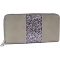 Produktbild: styleBREAKER Geldbörse mit umlaufendem Pailletten Streifen, Reißverschluss, Portemonnaie, Damen 02040056