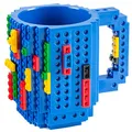 Produktbild: Build on Brick Mug Bausteine Kaffeetasse - Bausteine Tasse Bauklötze Kaffee-Becher 350ml (Blau), Kunststoff