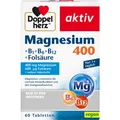 Produktbild: DOPPELHERZ Magnesium 400 mg Tabletten 60 St. PZN 07625045