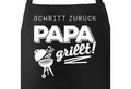 Produktbild: MoonWorks Grillschürze Grill-Schürze für Männer mit Spruch Schritt zurück [object Object] grillt Baumwoll-Schürze Küchenschürze Moonworks®, mit kreativem Aufdruck