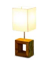Produktbild: Levandeo® Nachttischlampe, Tischlampe 16 x 45 x 16 cm Treibholz Tischleuchte Holz Lampe Teakholz