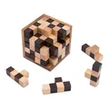 Produktbild: Schach-Würfel 125-3D Puzzle - Denkspiel - Knobelspiel - Geduldspiel - Logikspiel im Holzrahmen
